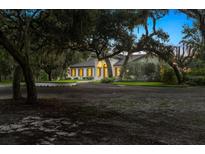 Charming, single-story home features a fountain, beautiful landscaping, and elegant Spanish moss-draped oak trees at 4885 State Road 11, De Leon Springs, FL 32130