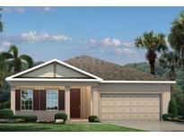 Charming single-Gathering home features a two-car garage, and well-manicured landscaping at 424 Hammock Oaks Blvd, Lady Lake, FL 32159