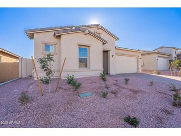 New single-story home with front yard landscaping and two-car garage at 20251 W Catalina Dr, Buckeye, AZ 85396