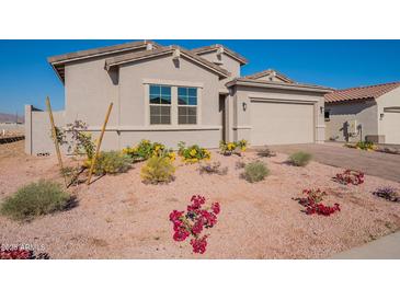 Single-story home with landscaped front yard and two-car garage at 20252 W Catalina Dr, Buckeye, AZ 85396
