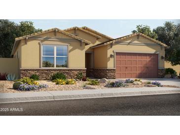 Single-story Craftsman home with two-car garage and landscaping at 2609 E Santa Ynez Dr, Casa Grande, AZ 85194