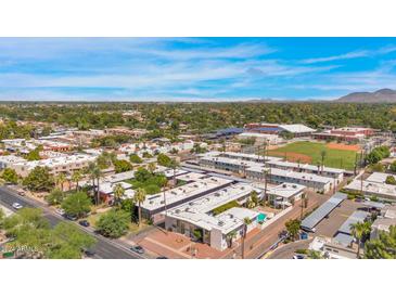 Aerial view of a community featuring multiple buildings and surrounding landscape at 102 W Maryland Ave # B2, Phoenix, AZ 85013