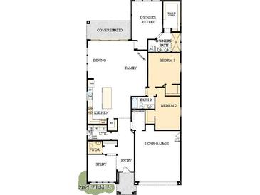 Open floor plan featuring 3 bedrooms, 2 baths, and a 2-car garage at 33010 N 131St Dr, Peoria, AZ 85383