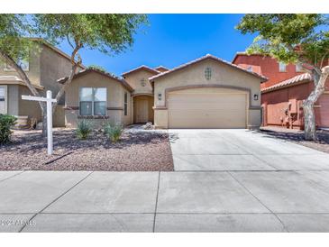 Single-story house with a two-car garage and landscaped front yard at 11820 W Monte Lindo Ln, Sun City, AZ 85373