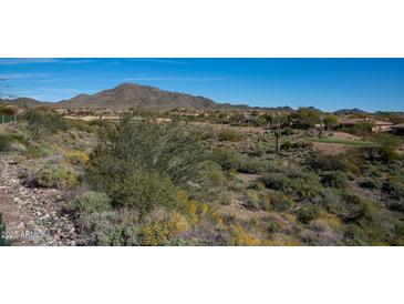 Aerial view of a luxury community nestled against scenic mountains at 42127 N Celebration Way, Anthem, AZ 85086