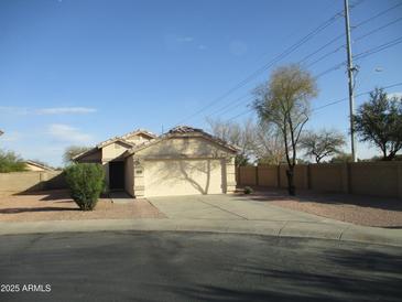 One-story house with a two-car garage and well-maintained front yard at 12221 N 122 Dr, El Mirage, AZ 85335