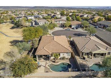 Aerial view showcasing the property's location in a desirable neighborhood at 30034 N 128Th Ave, Peoria, AZ 85383