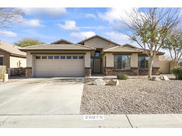 One-story house with a two-car garage and desert landscaping at 29875 N Sedona Pl, San Tan Valley, AZ 85143