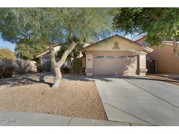 Single-story house with attached garage and mature landscaping at 17713 N Larkspur Ln, Surprise, AZ 85374