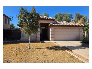 One-story house with a two-car garage and a front yard at 1244 S Portland Ave, Gilbert, AZ 85296