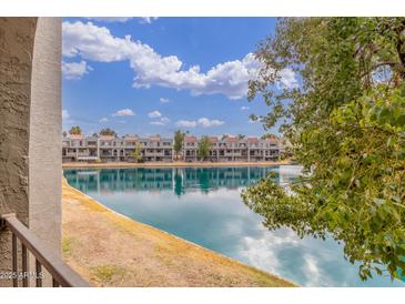 Stunning view of lake and community from balcony at 2524 S El Paradiso -- # 106, Mesa, AZ 85202