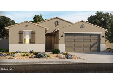 One-story house with brown garage door and desert landscaping at 22541 W Pontiac Dr, Surprise, AZ 85387