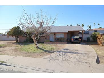 Ranch style home with carport and mature tree in front yard at 1914 N Lebaron --, Mesa, AZ 85201