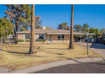 Ranch style home with carport and mature landscaping at 1019 E Belmont Ave, Phoenix, AZ 85020