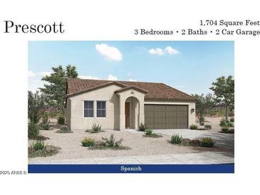 Spanish style home with 2-car garage, 3 bedrooms, and 2 baths at 12766 W Parkway Ln, Avondale, AZ 85323