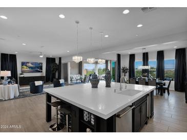 Spacious kitchen with island and modern appliances at 13331 E Parkview Ln, Scottsdale, AZ 85255