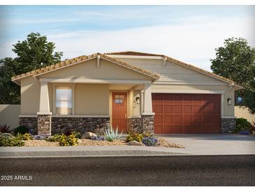One-story home with a two-car garage and landscaped front yard at 22563 W Pontiac Dr, Surprise, AZ 85387