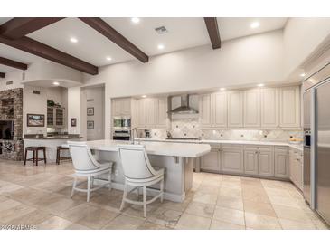 Gourmet kitchen with island, stainless steel appliances at 3205 S Ponderosa Dr, Gold Canyon, AZ 85118