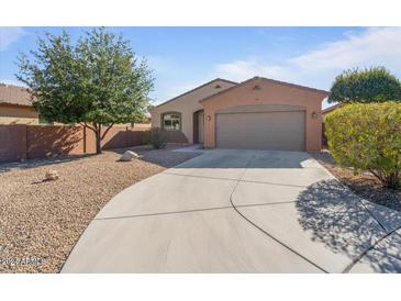 Single-story home with a two-car garage and landscaped front yard at 18311 E San Ignacio Ct, Gold Canyon, AZ 85118