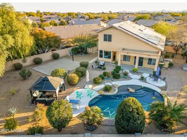 Two-story house with pool, gazebo, and spacious backyard at 4516 E Madre Del Oro Dr, Cave Creek, AZ 85331