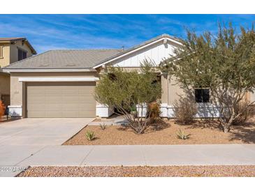 One-story home with a neutral color palette and landscaped front yard at 21062 E Via Del Sol --, Queen Creek, AZ 85142