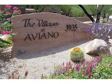 The Villages at Aviano community entrance sign at 3935 E Rough Rider Rd # 1270, Phoenix, AZ 85050