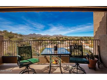 Stunning mountain and city views from this spacious balcony at 13840 N Mirage Heights W Ct # 217, Fountain Hills, AZ 85268