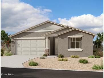 One-story home with neutral exterior and two-car garage at 4353 E Bradford Ave, San Tan Valley, AZ 85140