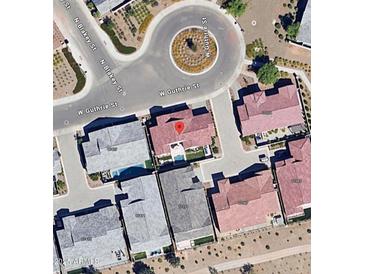 Aerial view showing home location and surrounding neighborhood at 17395 W Guthrie St, Surprise, AZ 85388