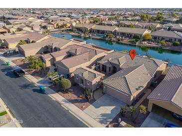 Single story home on canal lot at 42413 W Abbey Rd, Maricopa, AZ 85138