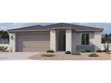 One-story home with a two-car garage and neutral exterior at 22844 E Lords Way, Queen Creek, AZ 85142