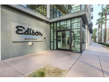 Edison Midtown building entrance with modern design and signage at 3131 N Central Ave # 6015, Phoenix, AZ 85012