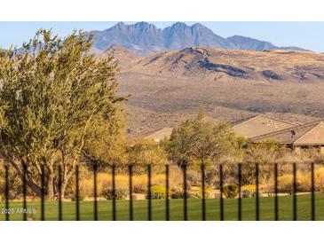 Desert landscape with mountain views and homes visible in the distance at 29215 N Horton Creek Trl, Rio Verde, AZ 85263