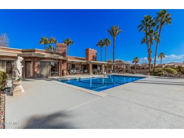 Resort-style pool and patio; ideal for relaxation and gatherings at 19127 E Wiki Way, Rio Verde, AZ 85263