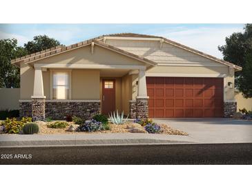 Charming one-story home with desert landscaping and a two-car garage at 20346 N 225Th Dr, Surprise, AZ 85387