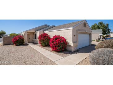 Charming single-story home with colorful landscaping and a well-maintained front yard at 2803 W Angela Dr, Phoenix, AZ 85053