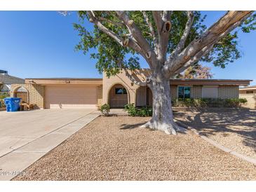 Inviting single story home with desert landscaping and mature tree in the front yard at 9022 N 39Th Ave, Phoenix, AZ 85051