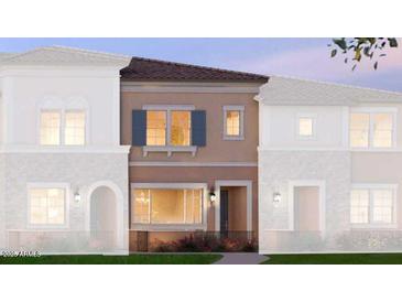 Charming two-story townhome with traditional architectural details and a well-manicured front yard at 2663 S Equestrian Dr # 106, Gilbert, AZ 85295