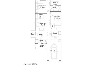 Detailed floor plan showcases the layout of the home with dimensions of rooms at 11959 E Primrose Ln, Florence, AZ 85132