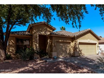 Charming single-story home with a well-maintained lawn and desert landscaping at 6350 S Wilson Dr, Chandler, AZ 85249