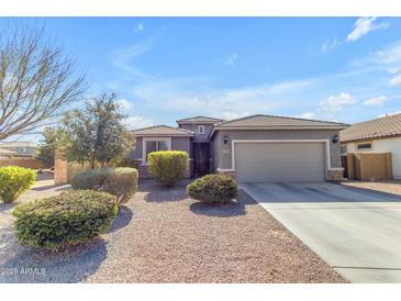 Charming single-story home featuring desert landscaping and a two-car garage at 797 W Danish Red Trl, San Tan Valley, AZ 85143