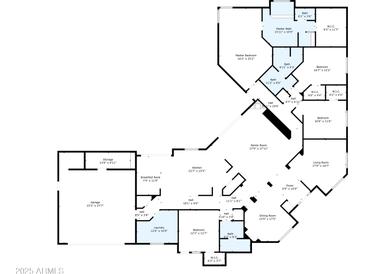 Detailed floorplan showcasing the layout, dimensions, and flow of the spacious home at 10290 N 117Th Pl, Scottsdale, AZ 85259