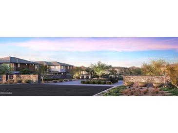 Elegant Valle Norte community entrance with stone signage, meticulous landscaping, and beautiful residential architecture at 2121 W Sonoran Desert Dr # 76, Phoenix, AZ 85085