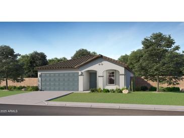 Charming single-story home featuring a two-car garage and desert landscaping at 4781 E Danta St, San Tan Valley, AZ 85143