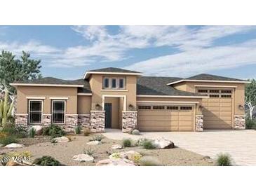 Charming single-story home featuring a neutral color scheme, a two-car garage, and inviting curb appeal at 19933 W Marshall Ave, Litchfield Park, AZ 85340
