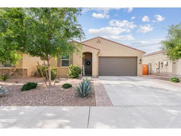 Charming single-story home with desert landscaping, neutral colors, and a welcoming entrance at 4087 W Coneflower Ln, San Tan Valley, AZ 85144