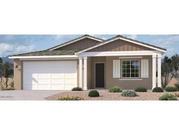 Charming single-Gathering home with a two-car garage and attractive landscaping at 22812 E Lords Way, Queen Creek, AZ 85142