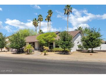 Charming single-story home with mature trees and desert landscaping along a well-maintained street at 2633 S El Dorado Dr, Mesa, AZ 85202