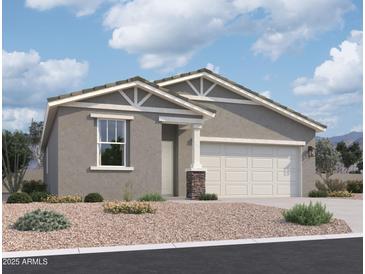 Charming single-story home featuring a two-car garage and low maintenance landscaping at 47692 W Moeller Rd, Maricopa, AZ 85139