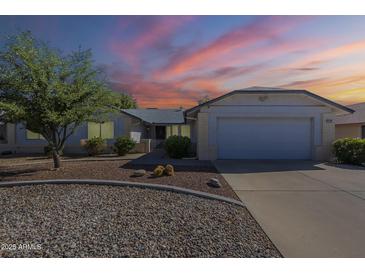 Charming single-story home with attached garage and low-maintenance desert landscaping at 14110 W White Rock Dr, Sun City West, AZ 85375